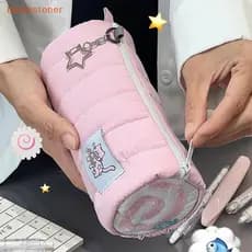 [baipestoner] Estojo De Lápis De Grande Capacidade De Desenho Animado Soft Bolsa De Armazenamento De Caneta Cosméticos P