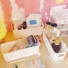 Caixa De Armazenamento Retangular Thiened Para Cosméticos , Cartões Sos , Capas De Telefone E Gavetas De Sala De Estar/D