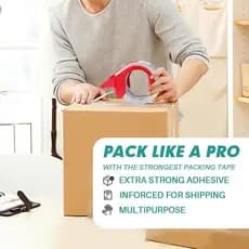 1 Conjunto De Fita Transparente Cortador Resistente Com Dispensador Para Envio De Pintura Clara E Suprimentos Móveis