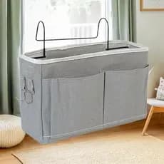 Nova Cesta De Armazenamento Rack Cama Controle Remoto Estante Dormitório Bolsa Suporte Com Gancho Bolso De