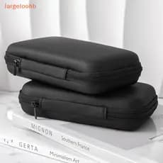 [largeloohb] Portátil 3C Rígido Digital Gadgets Armazenamento Bolsa Carregador De Fone De Ouvido De Couro Artificial Cas