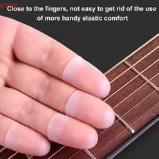 (WTED) 4PCS Protetores De Dedos De Guitarra Silicone Para Acessórios
