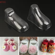 (WTED) 10 Pcs Transparente PVC Criança Botas Vitrine Suporte Quadro Pés Molde De Sapato De Plástico Maca Bebê Sos Displa