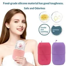 (WHDR) Molde De Rolo De Gelo Facial De Silicone Com 6 Cavidades , Massageador De Beleza Para Inchaço , Acalmar , Rotina