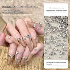 Strass De Unha De Zircônia Mista , Brilhante , Diamante , Pedras Planas De Vidro , Decoração De Unhas , Charme , Arte De