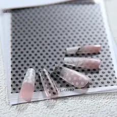 Branco Bolinhas Rendas Design Arte Do Prego Stiers Adesivos Sliders DIY Decalques Folhas Envolve Decorações Manicure Sal