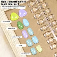 (WHDR) Transparente Sólido Oval Triângulo Forma Quadrada Ferramentas Para Unhas Mesa De Exibição De Cartão Colorido DIY