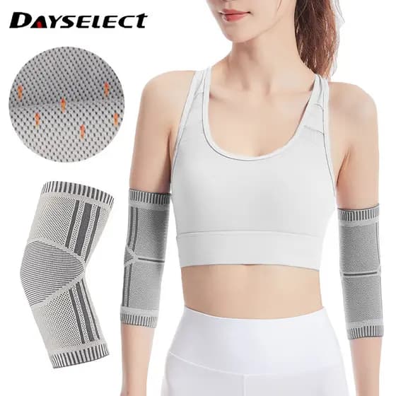 DAYSELECT 1 Peça De Cotoveleiras De Grafeno Respiráveis E Confortáveis Para Basquete , Corrida , Ciclismo , Suporte Coto