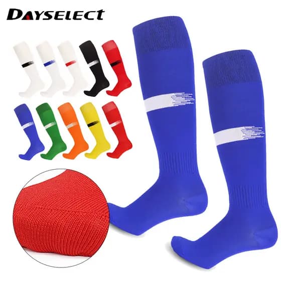 DAYSELECT 1 Par De Meias Infantis De Futebol Respiráveis Antiderrapantes Para Treinamento Esportivo De Absorção De Suor
