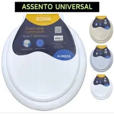 Assento Sanitário Tampa Vaso redondo Oval Universal  Alumasa
