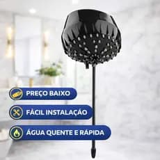 Chuveiro Elétrico Preto Black Piano Top Banho Sintex 220V 5500W Eficiente