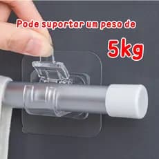 Suporte Cortina Varão Dupla Face adesivo 2 unidades