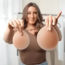Protetor De Mamilo De Silicone Ultrafino Invisível Autoadesivo À Prova De Suor Reutilizável Sem Costura Em MMRI