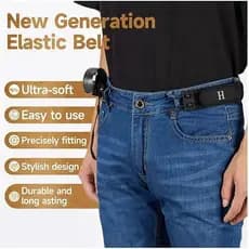 Cintos Sem Fivela Para Homens , Cintura Elástica , Cinto De Conveniência Preguiçoso Ajustável Mueadybr