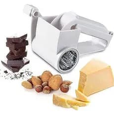 Ralador De Queijo Manual Com Manivela - Aço Inox E Plástico