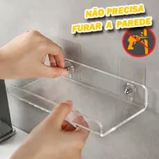 prateleira de parede acrílica, prateleira flutuante sem furadeira, estilo contemporâneo, para casa, escritório, banheiro