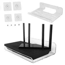 Prateleira de roteador WiFi montada na parede, suporte TV montada na parede para sala de estar, televisão Acrilico