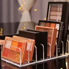 Organizador de paleta de sombras, organizador de paleta de maquiagem dividido em acrílico