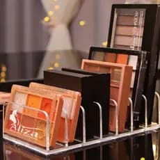 porta maquiagem pincel paleta sombra blush batom organizador organizadores de acrilico com divisorias para gaveta