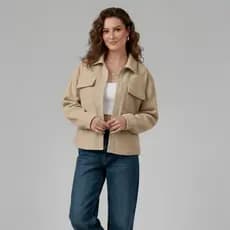 Jaqueta Feminina Lã Batida Level Outono Inverno