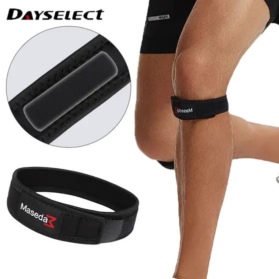 DAYSELECT Sports Patella Strap Band Correndo Pular Corda Ajustável Compressão Amortecedor Joelheira