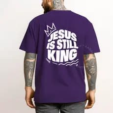 Camiseta Masculina Jesus is still king T-Shirt  Camisa Manfinity Street Wear