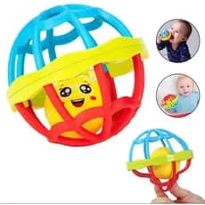 Brinquedo De Bebe Chocalho Bolinha Mordedor De Silicone Para Bebê Baby Ball Macio