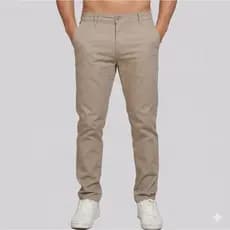 Calça Sarja Masculina Bege Moda Outono Inverno Calça Elegante Masculina 26