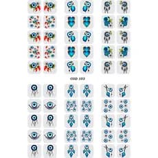 120  Adesivos 3d para unha OLHO GREGO COD S-2