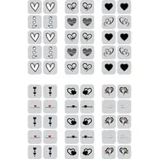 60 Adesivos para Unha Película 3d Coração