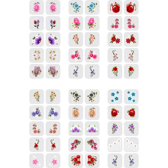 480 Adesivos 3d para Unha Película Nail Art