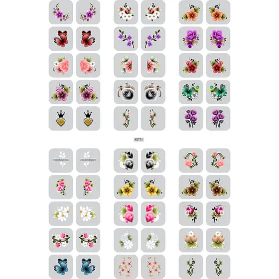 Película para Unha adesivos 3d  Nail Art Colorida