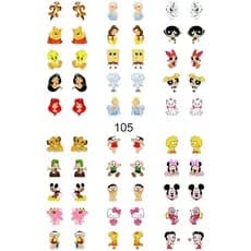 60 Adesivos Para Unha Pelicula 3D Personagens Disney Nail Design Manicure Arte Infantil Full HD