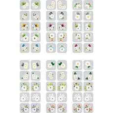 Adesivos 3d para Unha 240 Película Floral Branca Nail Art
