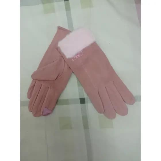 Luvas Térmicas Femininas Suede F-68 | Toque Macio, Tela Touchscreen, Proteção Contra Frio