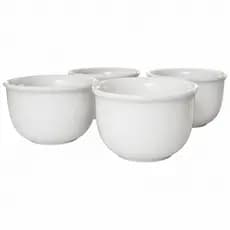Kit 4 Cumbucas 350ml - Tigelas - Porcelana Branca,VAI AO FORNO E MICRO ONDAS
