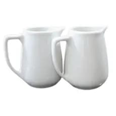 Kit 2 Jarras 200ml p/ molhos e caldas - Porcelana VAI AO FORNO E MICRO ONDAS