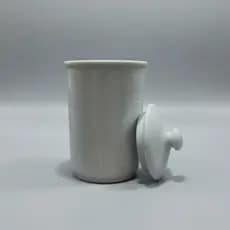 Pote porta pente  ou mantimentos com tampa adaptada,PORCELANA VAI AO FORNO E MICRO ONDAS