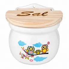 Saleiro parede 1kg  PORCELANA DECORAÇÃO CORUJAS