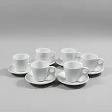 KIT 6 XICARA COM PIRES CABO PRATICO 70 ML ,PORCELANA VAI AO FORNO E MICRO ONDAS