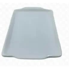 Bandeja Refratária Retangular - Porcelana Off White - (LxC) 12CM x 21 CM,VAI AO FORNO E MICRO ONDAS