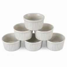 KIT 10  TIGELA RAMEKIM 100 ml  BRANCO ,VAI AO FORNO E MICRO ONDAS