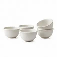 CONJUNTO 6 TIGELAS 120 ML PORCELANA ELEGANTE,VAI AO FORNO E MICRO ONDAS