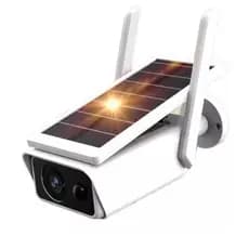 Câmera Ip Bullet Segurança Wifi Ip66 Energia Solar Full Hd Cor Branco