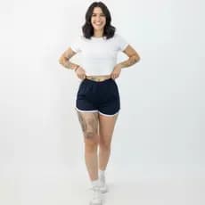 Short Feminino Moletom Moletinho Treino Básico Academia Caminhada Esportes