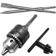 Mandril 1/2'' Pol com Adaptador SDS Para Furadeira Ou Talhadeira com Ponteiro Para Martelete Aço