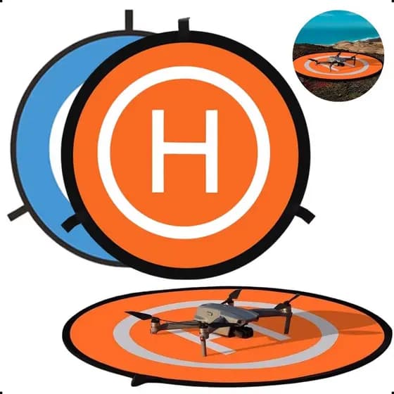 Kit 2 Landing Pad 75cm Drone Pista Pouso Decolagem Bolsa Dji
