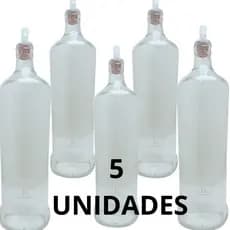 Garrafa de Vidro Transparente Com Tampa Em Rolha Dosador De 1 Litro