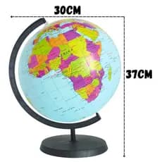 Globo Terrestre Escolar Giratório Mapa Mundi Grande 37 Cm