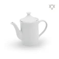 Bule com Tampa de Porcelana Branca 650ml Alto para Café Chá Cafeteria